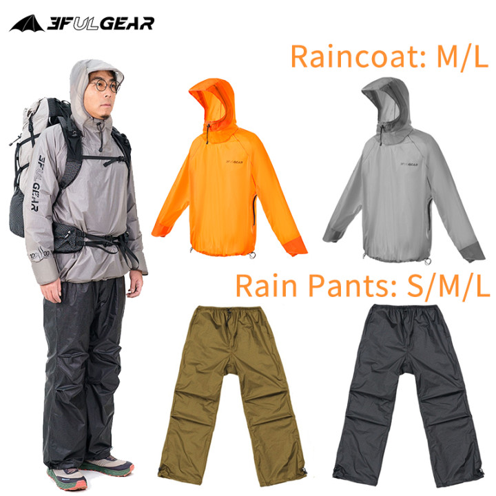 Conjunto de chuva leve e dividido Camporax para caminhadas