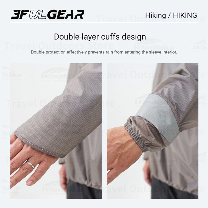 Conjunto de chuva leve e dividido Camporax para caminhadas