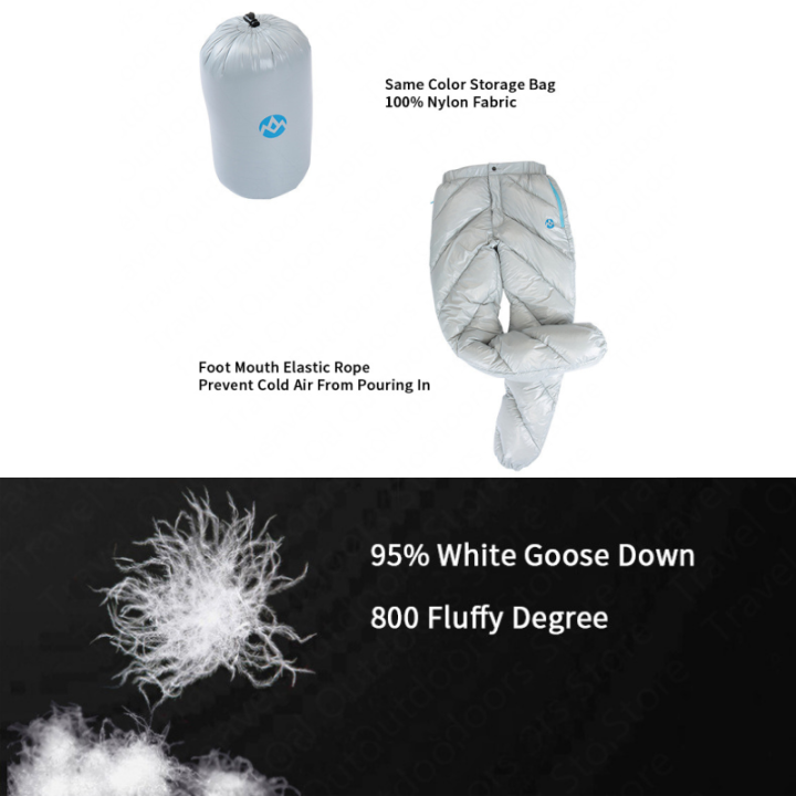 Camporax White Goose Down Pants - Ultralight & Warm