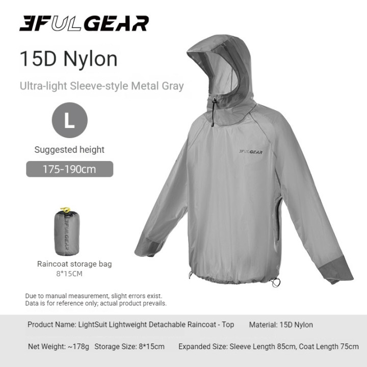 Conjunto de chuva leve e dividido Camporax para caminhadas