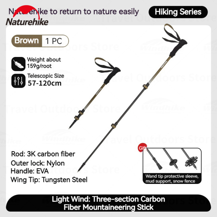 Camporax: Bastones de trekking de fibra de carbono Naturehike