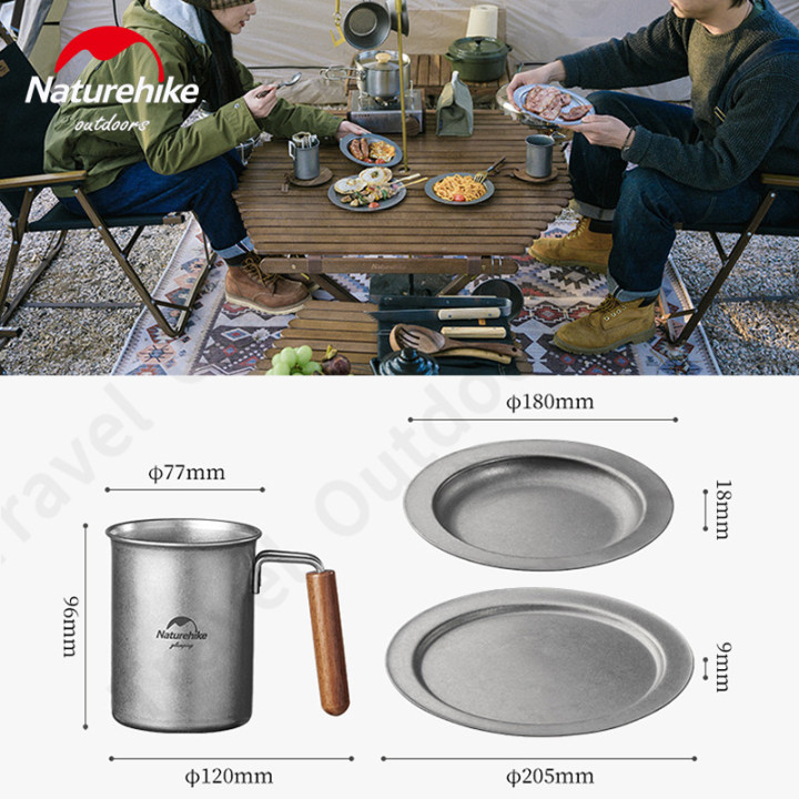 Camporax: Vajilla retro de acero inoxidable Naturehike