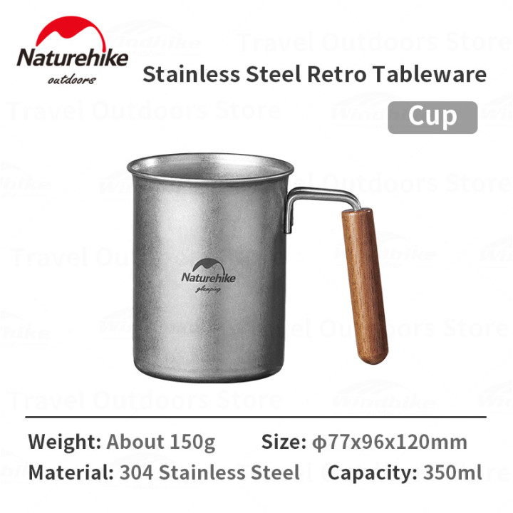 Camporax: Vajilla retro de acero inoxidable Naturehike