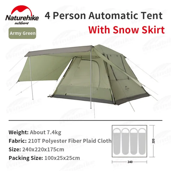 Camporax Ango Automatic 3-4 Person Tent