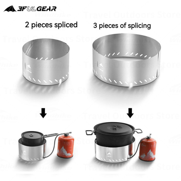 Pare-brise de camping en acier inoxydable Camporax