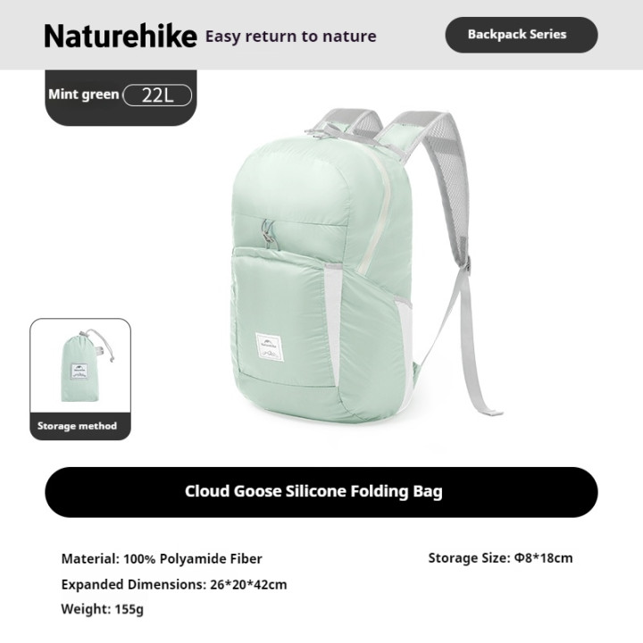 Sac à dos Camporax Naturehike Yunyan en silicone 22L