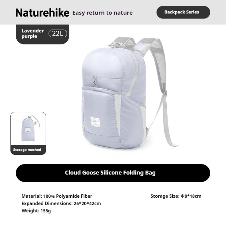 Sac à dos Camporax Naturehike Yunyan en silicone 22L