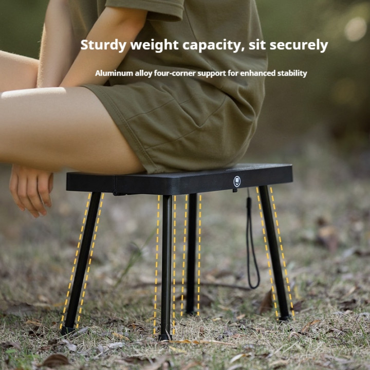 Camporax: Taburete portátil plegable de aluminio