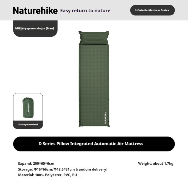 Colchón de aire y almohada Camporax Naturehike