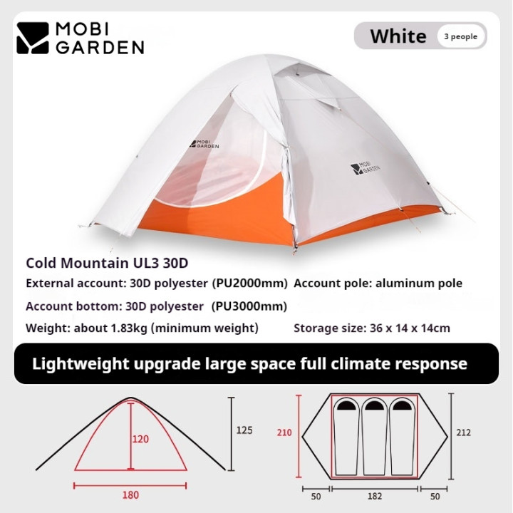 Tente de camping légère Camporax Cold Mountain