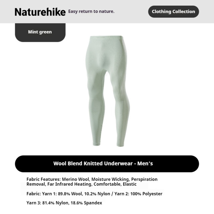Camporax: Roupa íntima Naturehike em mistura de lã