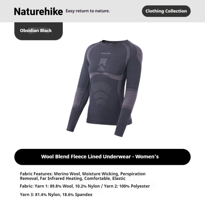 Camporax: Roupa íntima Naturehike em mistura de lã