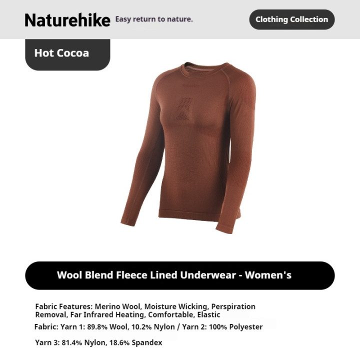 Camporax: Roupa íntima Naturehike em mistura de lã