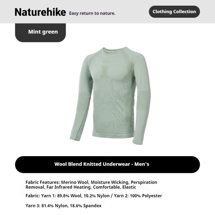 Camporax: Roupa íntima Naturehike em mistura de lã