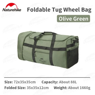 Mala dobrável com rodinhas Camporax Naturehike 88L