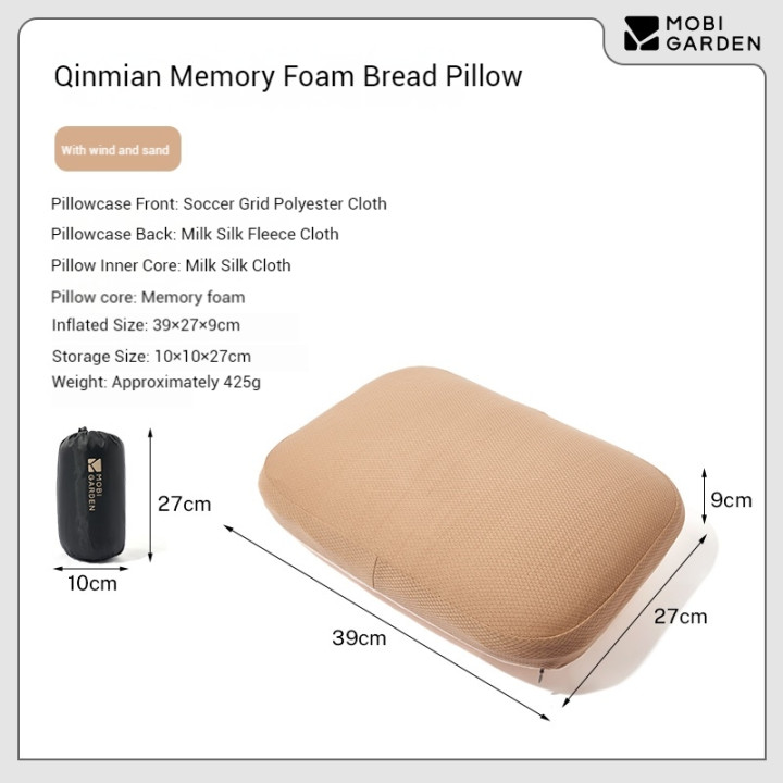 Travesseiro portátil de espuma viscoelástica Camporax para pão