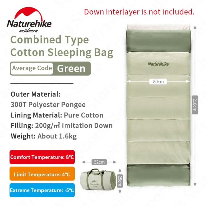 Sac de couchage Camporax Naturehike E200 en duvet et coton