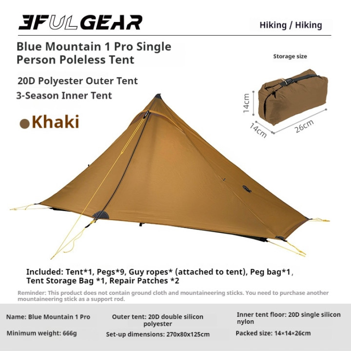 Tente ultralégère Camporax LANSHANG1 Pro 1 personne
