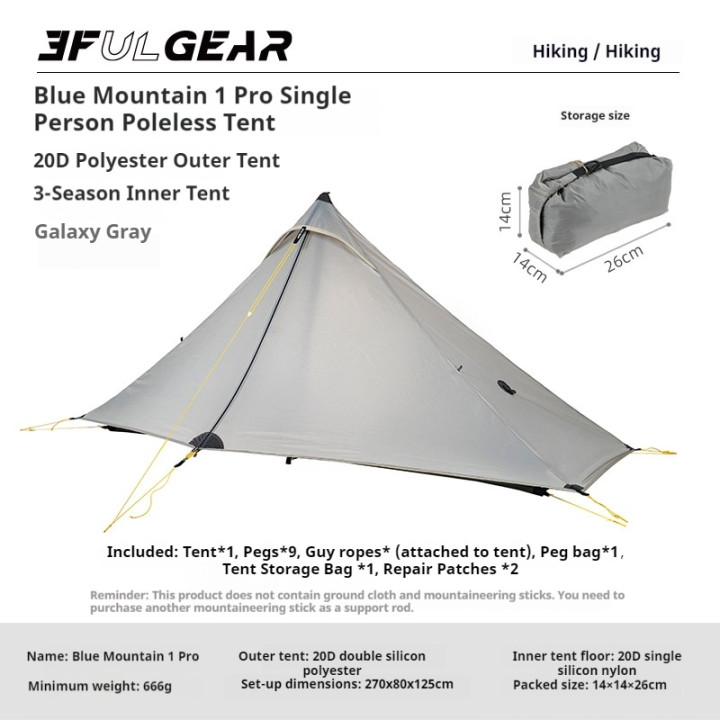 Tente ultralégère Camporax LANSHANG1 Pro 1 personne