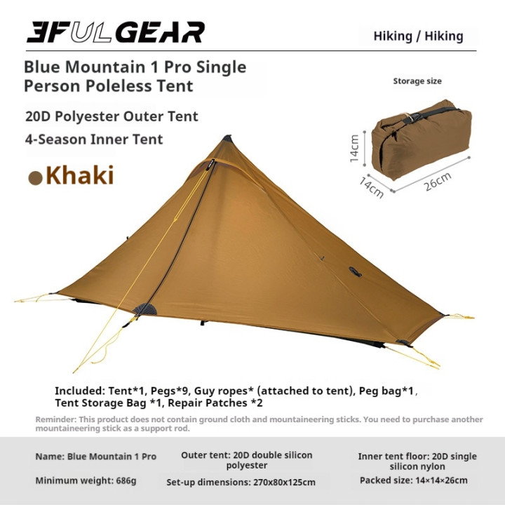 Tente ultralégère Camporax LANSHANG1 Pro 1 personne