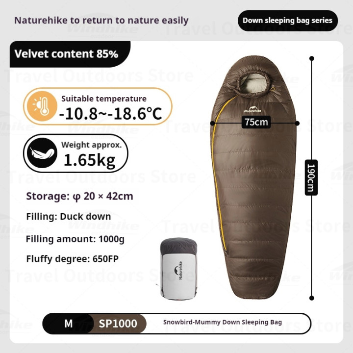 Camporax Naturehike Snowbird Schlafsack mit Entendaunen