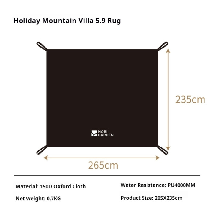 Tapis de sol Camporax pour résidence de vacances à la montagne